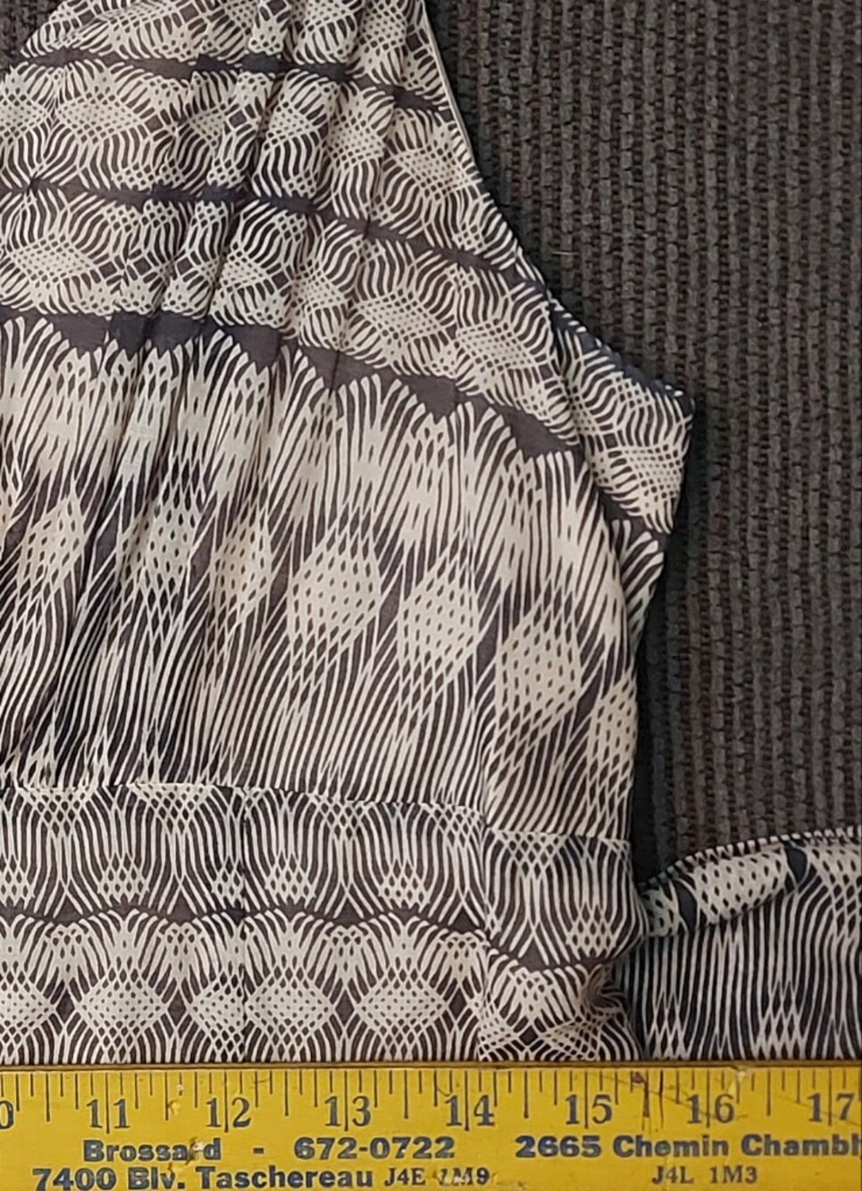 Ted Baker Size 4 Cotton Silk Dress V Neck Tiered Ruffle Abstract Print - Picture 10 of 13